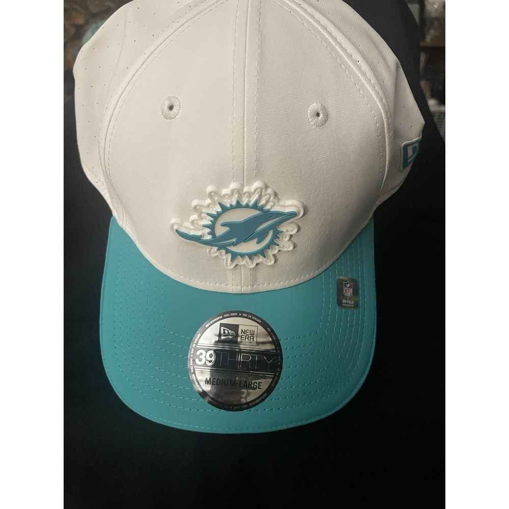 Miami Dolphins New Era 39Thirty M/L Cap New Featuring A Rubberized Team Logo